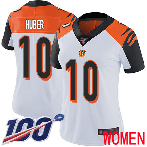 Cincinnati Bengals Limited White Women Kevin Huber Road Jersey NFL Footballl #10 100th Season Vapor Untouchable